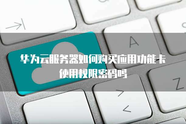 华为云服务器如何购买应用功能卡使用权限密码吗