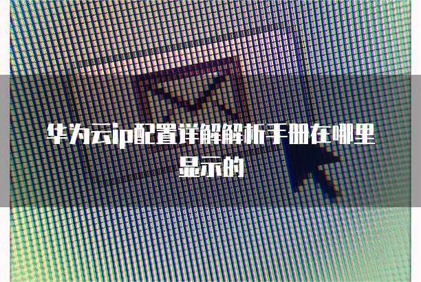华为云ip配置详解解析手册在哪里显示的