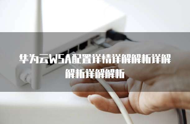 华为云WSA配置详情详解解析详解解析详解解析