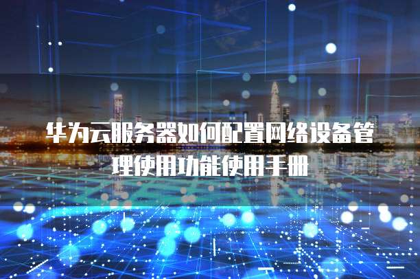 华为云服务器如何配置网络设备管理使用功能使用手册