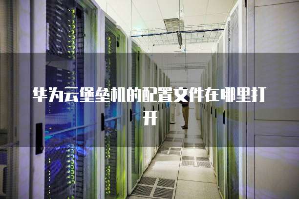 华为云堡垒机的配置文件在哪里打开