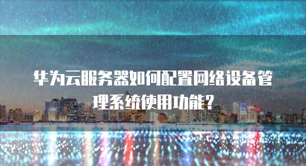 华为云服务器如何配置网络设备管理系统使用功能?