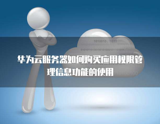 华为云服务器如何购买应用权限管理信息功能的使用