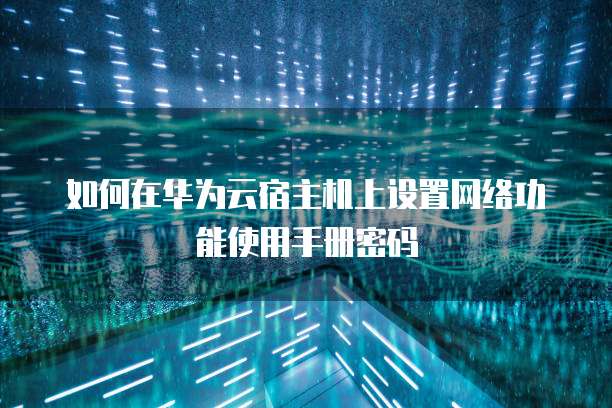 如何在华为云宿主机上设置网络功能使用手册密码