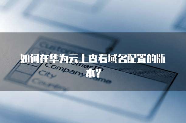 如何在华为云上查看域名配置的版本?