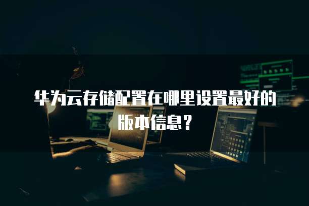 华为云存储配置在哪里设置最好的版本信息?