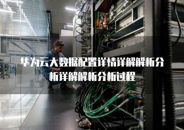 华为云大数据配置详情详解解析分析详解解析分析过程