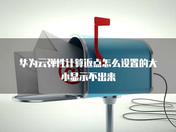 华为云弹性计算返点怎么设置的大小显示不出来
