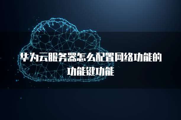 华为云服务器怎么配置网络功能的功能键功能