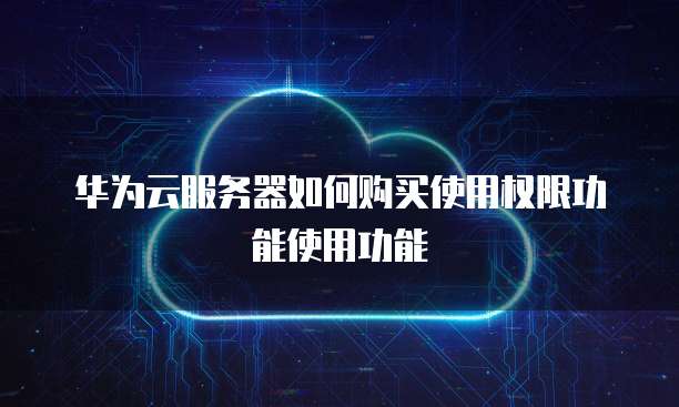华为云服务器如何购买使用权限功能使用功能