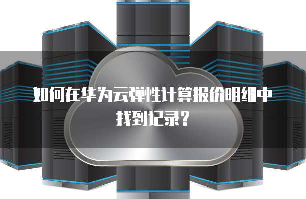 如何在华为云弹性计算报价明细中找到记录?