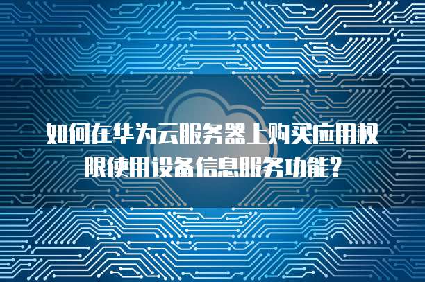如何在华为云服务器上购买应用权限使用设备信息服务功能？