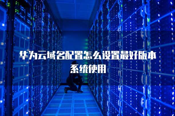 华为云域名配置怎么设置最好版本系统使用