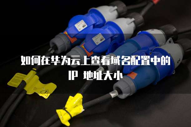 如何在华为云上查看域名配置中的 IP 地址大小