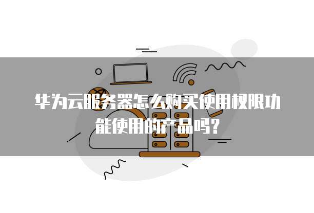 华为云服务器怎么购买使用权限功能使用的产品吗?