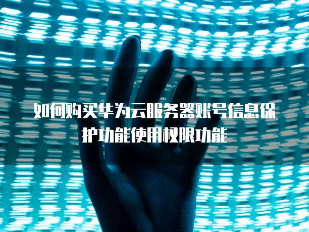 如何购买华为云服务器账号信息保护功能使用权限功能