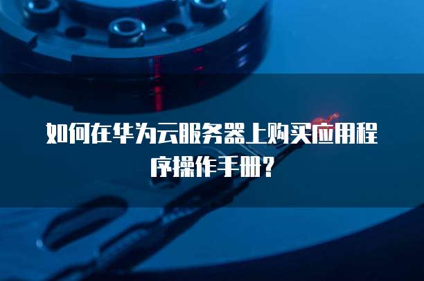 如何在华为云服务器上购买应用程序操作手册?