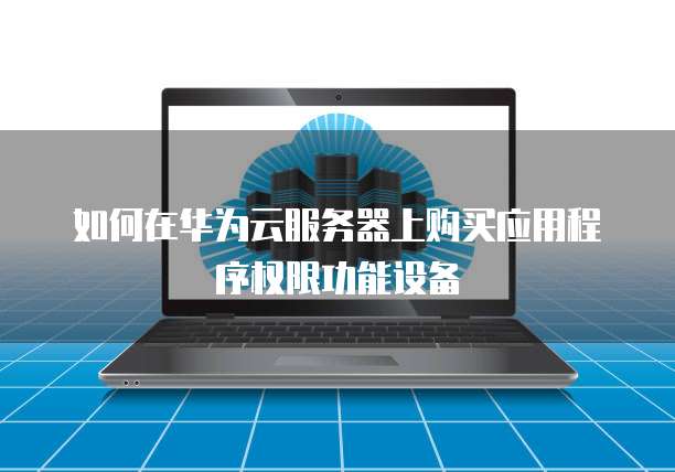 如何在华为云服务器上购买应用程序权限功能设备
