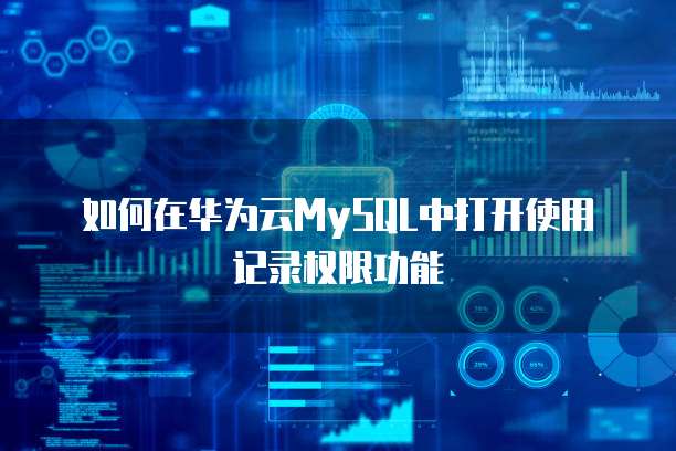 如何在华为云MySQL中打开使用记录权限功能