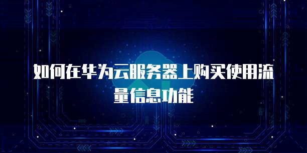 如何在华为云服务器上购买使用流量信息功能