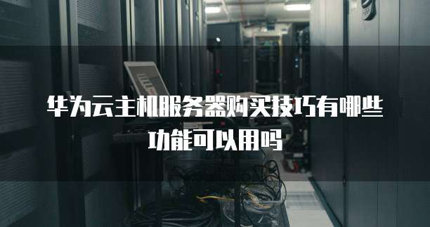 华为云主机服务器购买技巧有哪些功能可以用吗