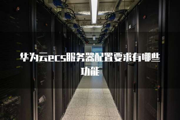 华为云ecs服务器配置要求有哪些功能