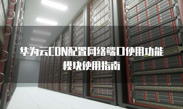 华为云CDN配置网络端口使用功能模块使用指南