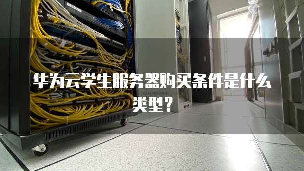 华为云学生服务器购买条件是什么类型？