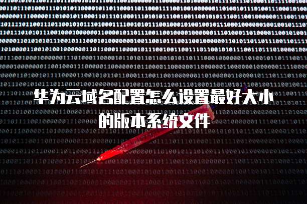 华为云域名配置怎么设置最好大小的版本系统文件