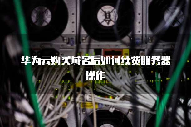 华为云购买域名后如何续费服务器操作