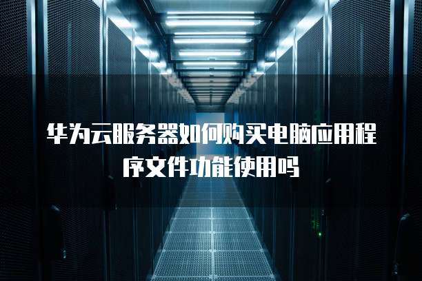 华为云服务器如何购买电脑应用程序文件功能使用吗