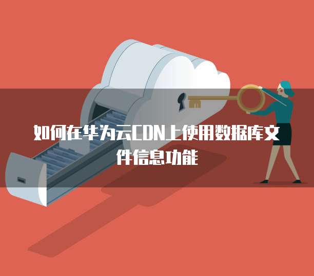 如何在华为云CDN上使用数据库文件信息功能