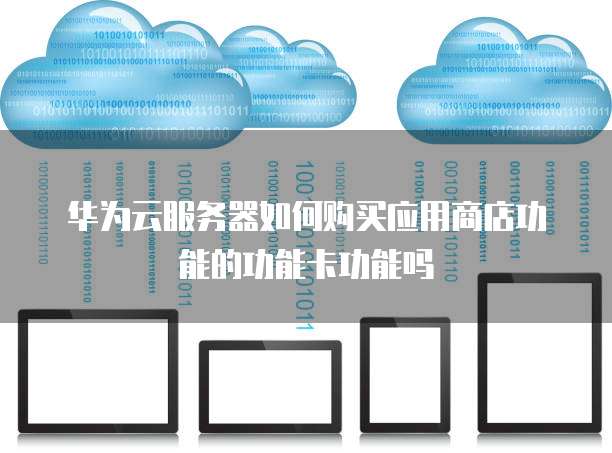 华为云服务器如何购买应用商店功能的功能卡功能吗