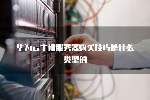 华为云主机服务器购买技巧是什么类型的