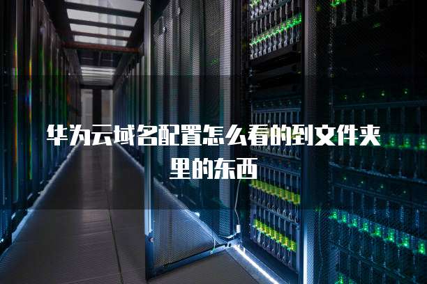 华为云域名配置怎么看的到文件夹里的东西