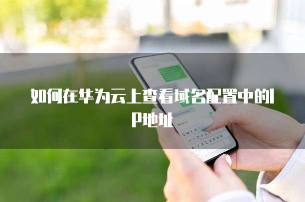 如何在华为云上查看域名配置中的IP地址