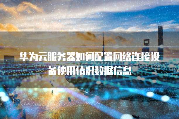 华为云服务器如何配置网络连接设备使用情况数据信息
