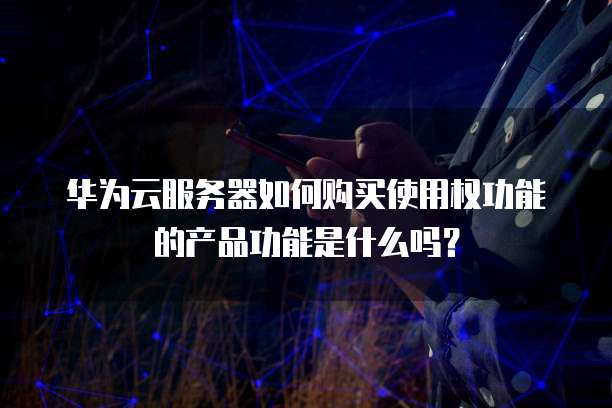 华为云服务器如何购买使用权功能的产品功能是什么吗?