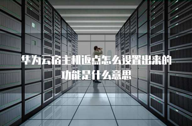 华为云宿主机返点怎么设置出来的功能是什么意思
