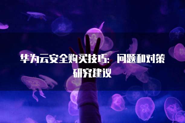 华为云安全购买技巧:问题和对策研究建议