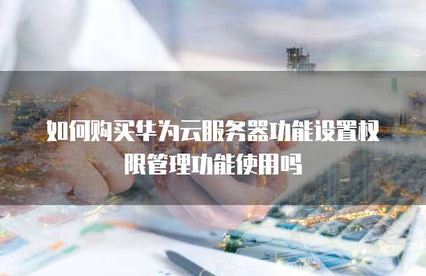如何购买华为云服务器功能设置权限管理功能使用吗