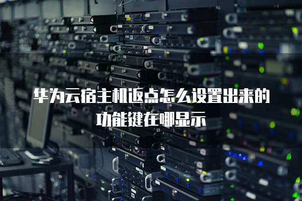 华为云宿主机返点怎么设置出来的功能键在哪显示