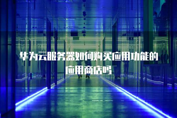 华为云服务器如何购买应用功能的应用商店吗