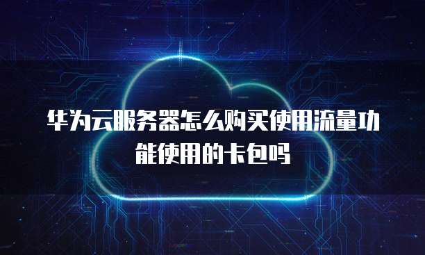 华为云服务器怎么购买使用流量功能使用的卡包吗