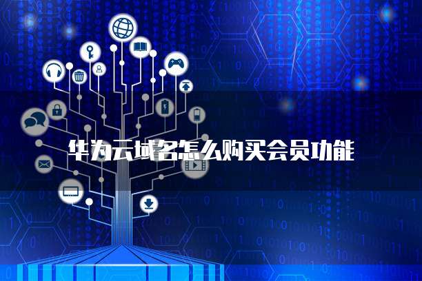华为云域名怎么购买会员功能
