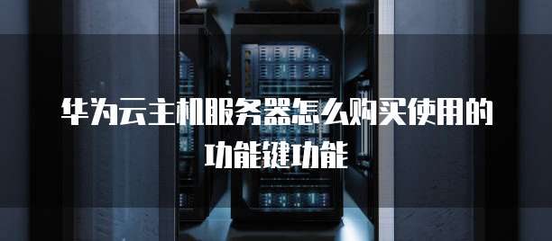 华为云主机服务器怎么购买使用的功能键功能