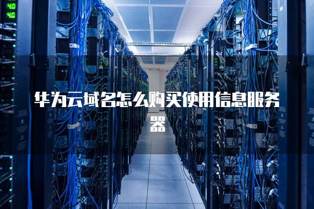 华为云域名怎么购买使用信息服务器