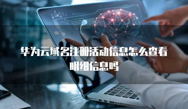 华为云域名注册活动信息怎么查看明细信息吗