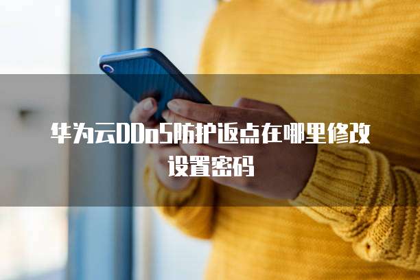 华为云DDoS防护返点在哪里修改设置密码