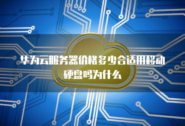 华为云服务器价格多少合适用移动硬盘吗为什么